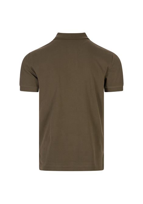 Polo Custom Slim-Fit In Pique' Verde Oliva Con Pony a Contrasto RALPH LAUREN | 710-782592014
